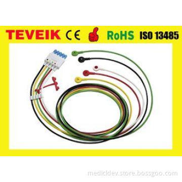 M1645A ECG 5 lead wires , Snap , IEC for patient monitor